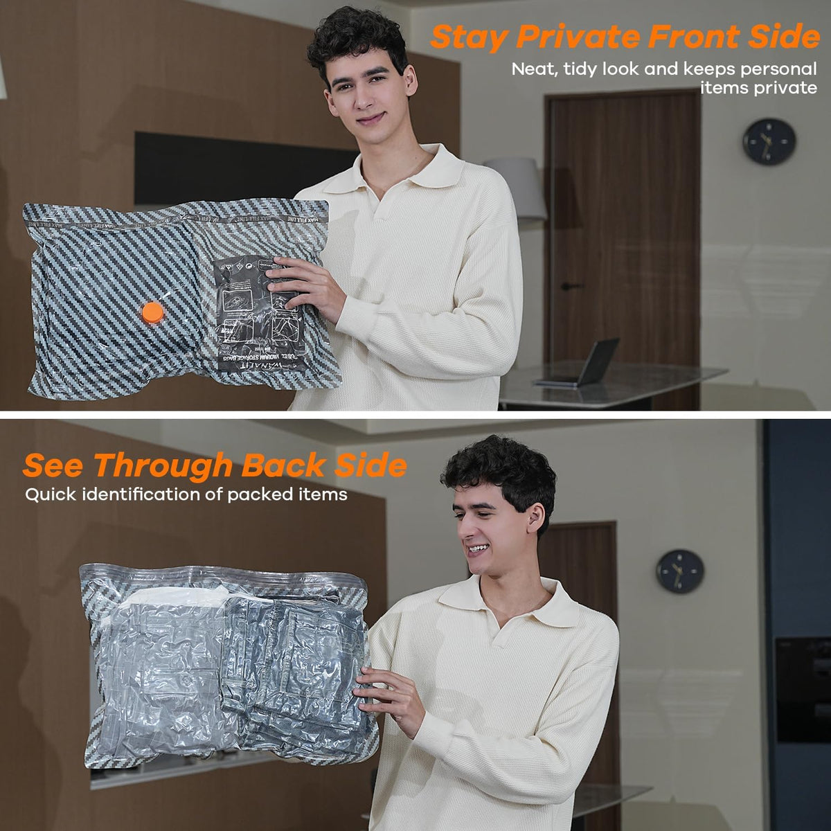 Vacuum Storage Bags for Travel with Rechargeable Pump, Carry on Size Compression Packing Cubes for Luggage and Suitcase, Space Saver Vacuum Seal Bags for Clothing and Clothes, 16 Combo, 4 Travel Sizes