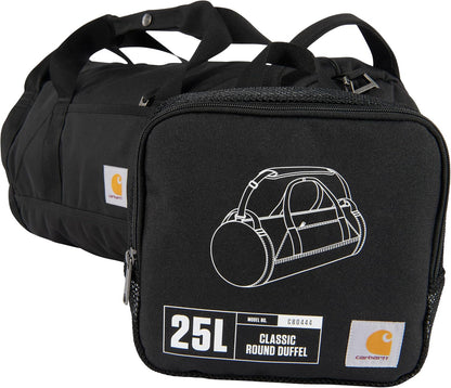 Classic Round Duffel with Utility Pouch, Heavy-Duty, Water-Resistant Packable Gear Bag for Jobsite, Gym, and Travel