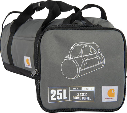 Classic Round Duffel with Utility Pouch, Heavy-Duty, Water-Resistant Packable Gear Bag for Jobsite, Gym, and Travel