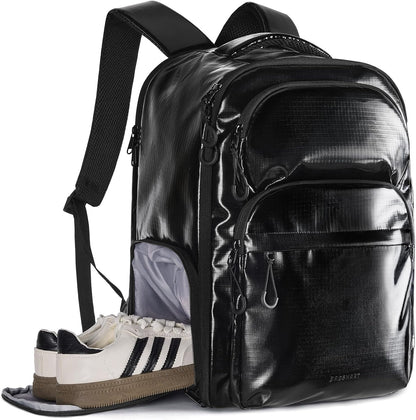 30L Travel Backpack, 15.6 Inch Carry On Backpack Flight Approved, Water Resistant Weekender Bag Daypack, Camel