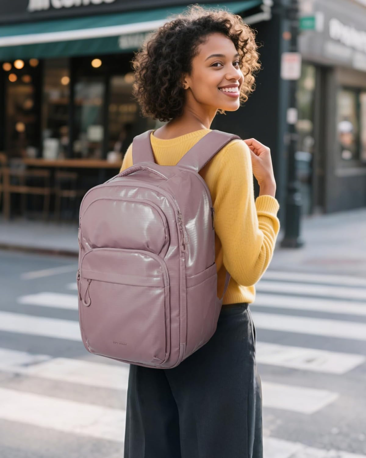 30L Travel Backpack, 15.6 Inch Carry On Backpack Flight Approved, Water Resistant Weekender Bag Daypack, Camel