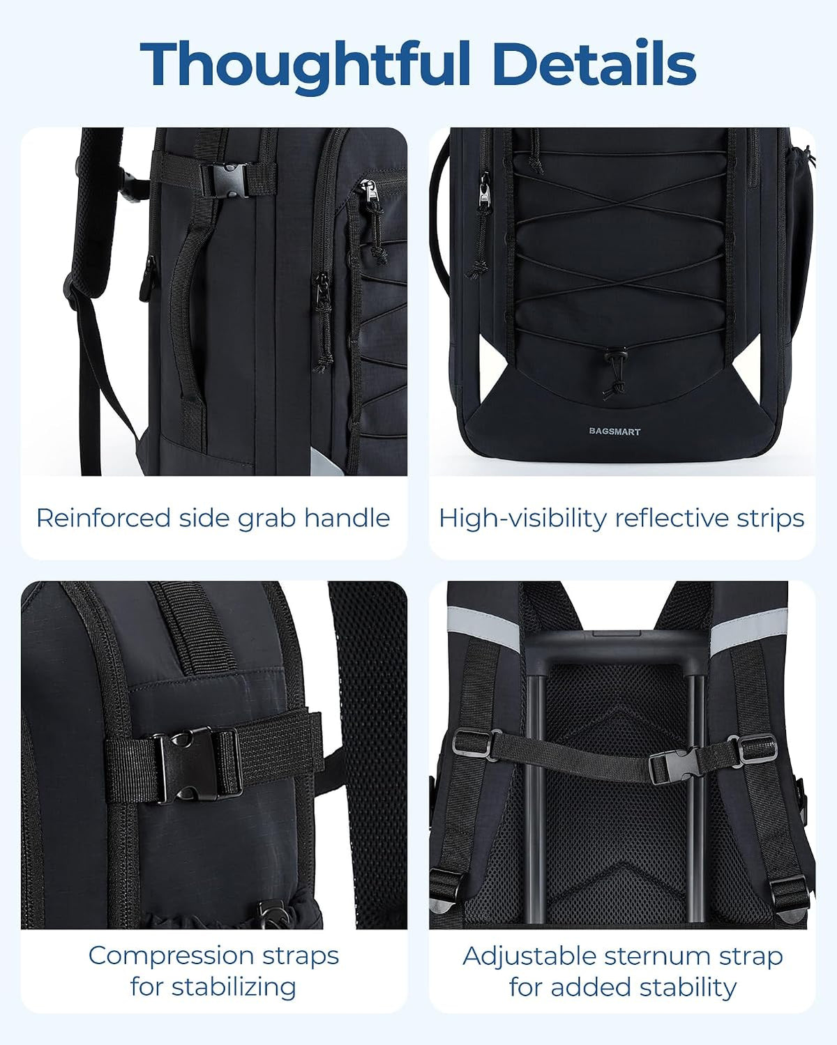 30L Travel Backpack, 15.6 Inch Carry On Backpack Flight Approved, Water Resistant Weekender Bag Daypack, Camel