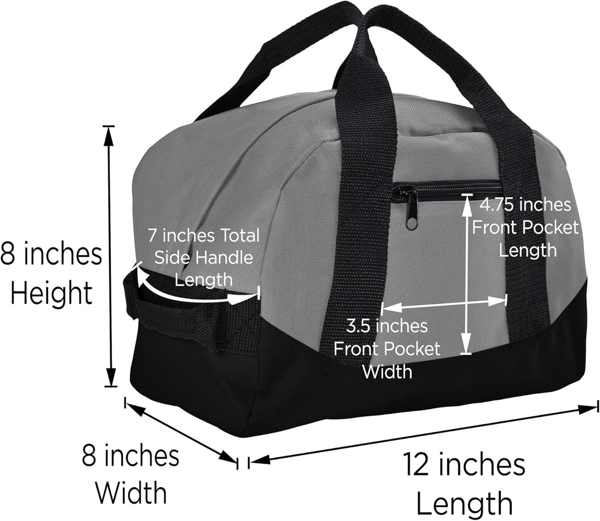 12" Mini Two Tone Duffle Bag