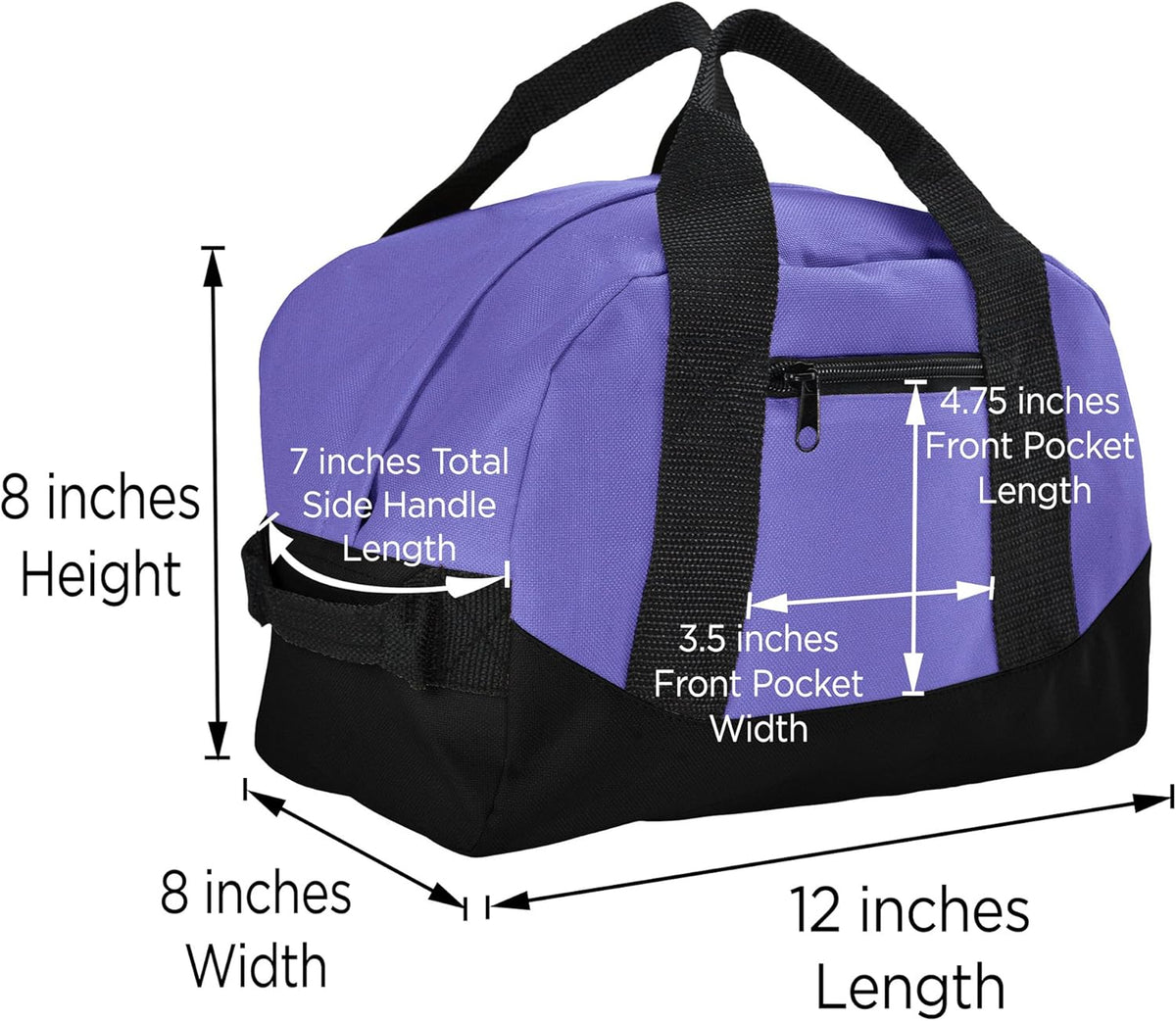 12" Mini Two Tone Duffle Bag