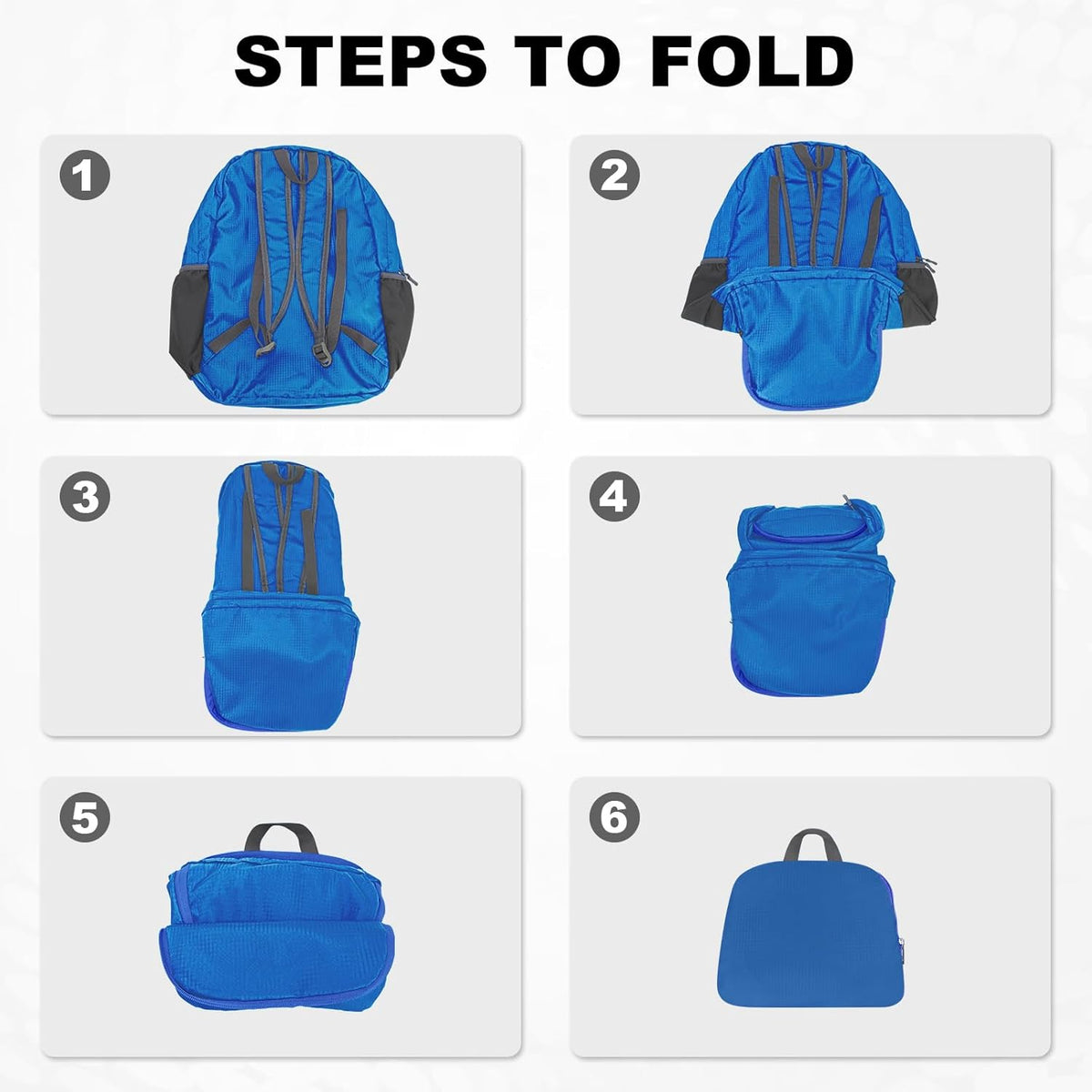 20L lightweight packable Hiking Daypack Foldable Backpack for Men Women Small Travel Outdoor Foldable Shoulder Bag-dark blue