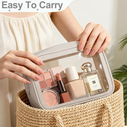 5PCS Diaper Bag Organizer Pouch, Clear TPU Waterproof Organizer Zipper Bags, Cosmetic Bag Set, TSA Approved Toiletry Bags, Travel Organizer Bag for Kids and Women