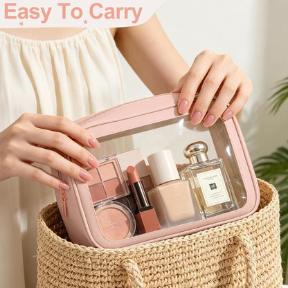 5PCS Diaper Bag Organizer Pouch, Clear TPU Waterproof Organizer Zipper Bags, Cosmetic Bag Set, TSA Approved Toiletry Bags, Travel Organizer Bag for Kids and Women