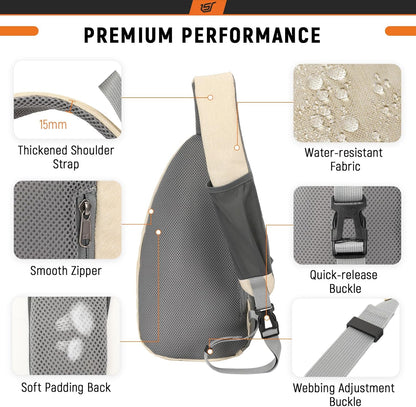 Sling Bag RFID Crossbody Sling Backpack Cross Body Shoulder Travel Bag Hiking Daypack for Women Men(Blue)