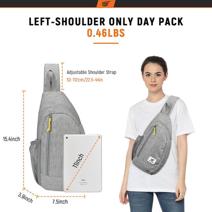 Sling Bag RFID Crossbody Sling Backpack Cross Body Shoulder Travel Bag Hiking Daypack for Women Men(Blue)