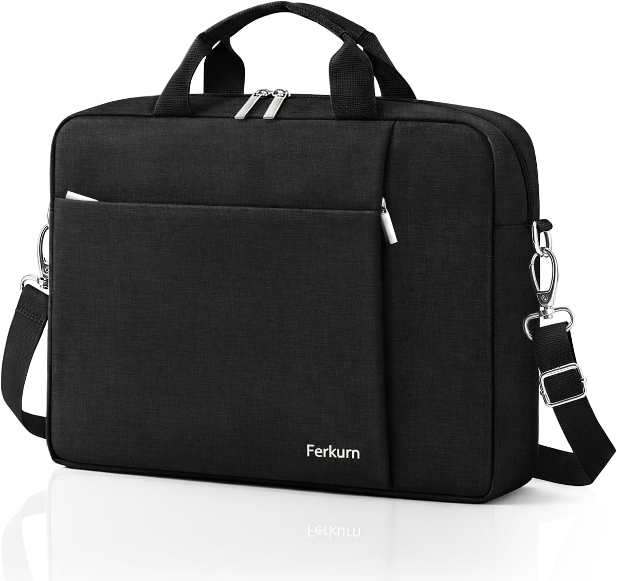 15.6 16 Inch Laptop Case Bag for Women Men Compatible with MacBook Pro M5/HP OmniBook Omen Envy/Lenovo Yoga IdealPad/Dell Pro Inspiron, Carrying Briefcase Computer Messenger Bag Case, Grey