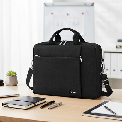 15.6 16 Inch Laptop Case Bag for Women Men Compatible with MacBook Pro M5/HP OmniBook Omen Envy/Lenovo Yoga IdealPad/Dell Pro Inspiron, Carrying Briefcase Computer Messenger Bag Case, Grey