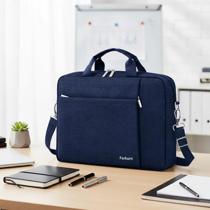 15.6 16 Inch Laptop Case Bag for Women Men Compatible with MacBook Pro M5/HP OmniBook Omen Envy/Lenovo Yoga IdealPad/Dell Pro Inspiron, Carrying Briefcase Computer Messenger Bag Case, Grey