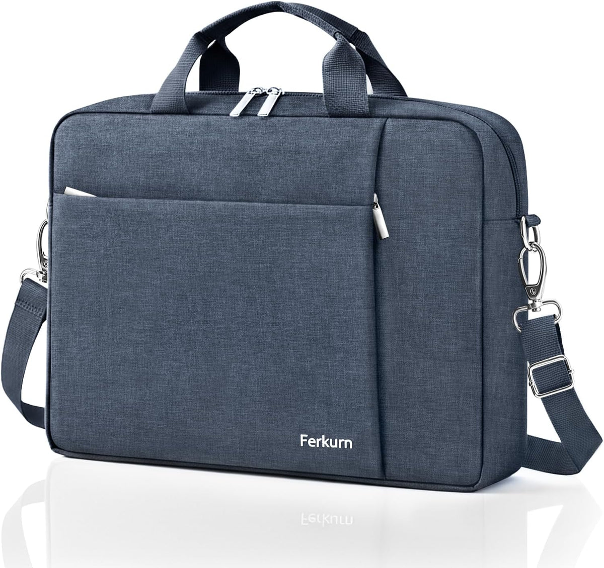 15.6 16 Inch Laptop Case Bag for Women Men Compatible with MacBook Pro M5/HP OmniBook Omen Envy/Lenovo Yoga IdealPad/Dell Pro Inspiron, Carrying Briefcase Computer Messenger Bag Case, Grey