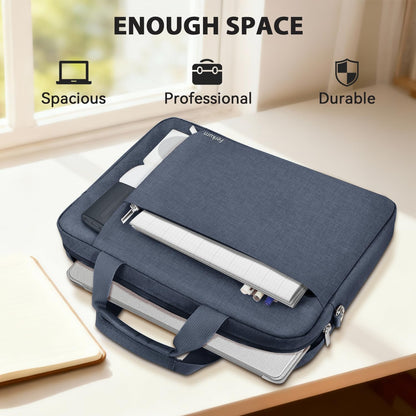 15.6 16 Inch Laptop Case Bag for Women Men Compatible with MacBook Pro M5/HP OmniBook Omen Envy/Lenovo Yoga IdealPad/Dell Pro Inspiron, Carrying Briefcase Computer Messenger Bag Case, Grey