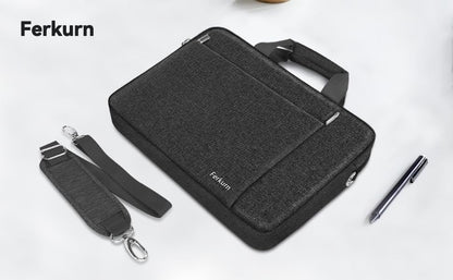 15.6 16 Inch Laptop Case Bag for Women Men Compatible with MacBook Pro M5/HP OmniBook Omen Envy/Lenovo Yoga IdealPad/Dell Pro Inspiron, Carrying Briefcase Computer Messenger Bag Case, Grey
