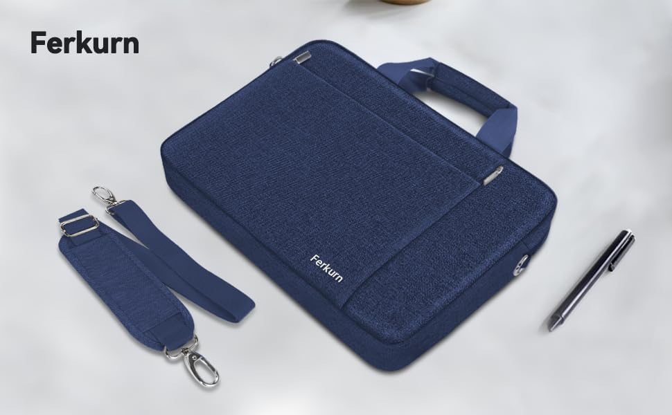 15.6 16 Inch Laptop Case Bag for Women Men Compatible with MacBook Pro M5/HP OmniBook Omen Envy/Lenovo Yoga IdealPad/Dell Pro Inspiron, Carrying Briefcase Computer Messenger Bag Case, Grey