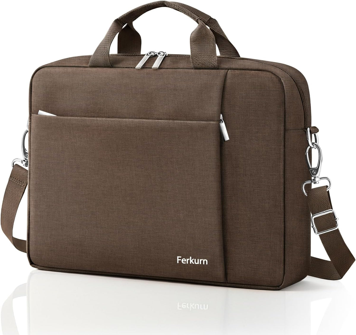 15.6 16 Inch Laptop Case Bag for Women Men Compatible with MacBook Pro M5/HP OmniBook Omen Envy/Lenovo Yoga IdealPad/Dell Pro Inspiron, Carrying Briefcase Computer Messenger Bag Case, Grey