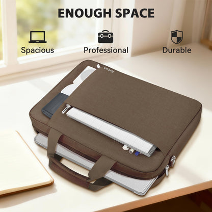15.6 16 Inch Laptop Case Bag for Women Men Compatible with MacBook Pro M5/HP OmniBook Omen Envy/Lenovo Yoga IdealPad/Dell Pro Inspiron, Carrying Briefcase Computer Messenger Bag Case, Grey