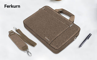15.6 16 Inch Laptop Case Bag for Women Men Compatible with MacBook Pro M5/HP OmniBook Omen Envy/Lenovo Yoga IdealPad/Dell Pro Inspiron, Carrying Briefcase Computer Messenger Bag Case, Grey