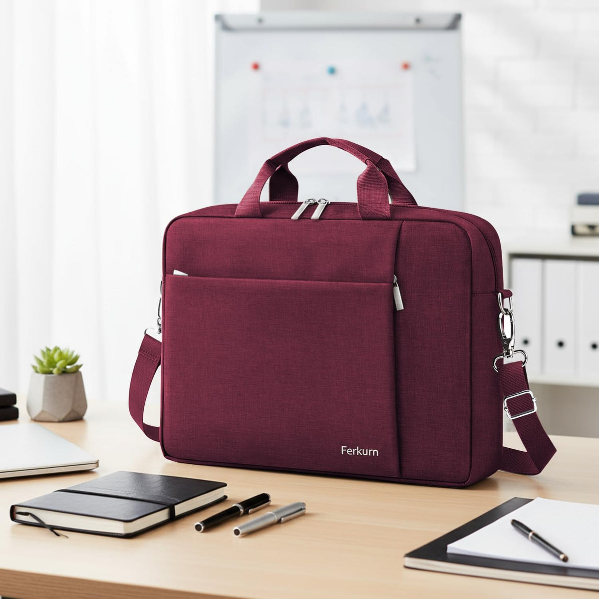 15.6 16 Inch Laptop Case Bag for Women Men Compatible with MacBook Pro M5/HP OmniBook Omen Envy/Lenovo Yoga IdealPad/Dell Pro Inspiron, Carrying Briefcase Computer Messenger Bag Case, Grey