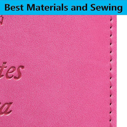 Passport Holder Cover Wallet RFID Blocking Leather Card Case Travel Accessories for Women Men (Pink)