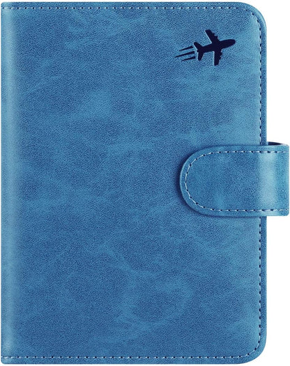 Passport Holder Cover Wallet RFID Blocking Leather Card Case Travel Accessories for Women Men (Pink)