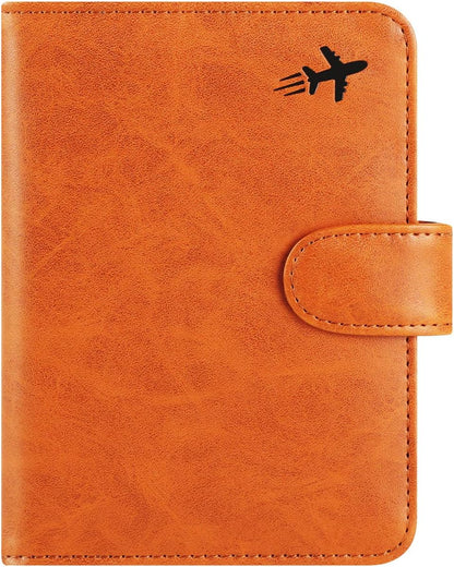 Passport Holder Cover Wallet RFID Blocking Leather Card Case Travel Accessories for Women Men (Pink)