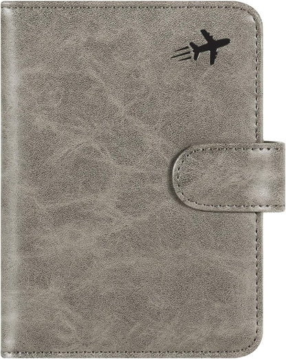 Passport Holder Cover Wallet RFID Blocking Leather Card Case Travel Accessories for Women Men (Pink)