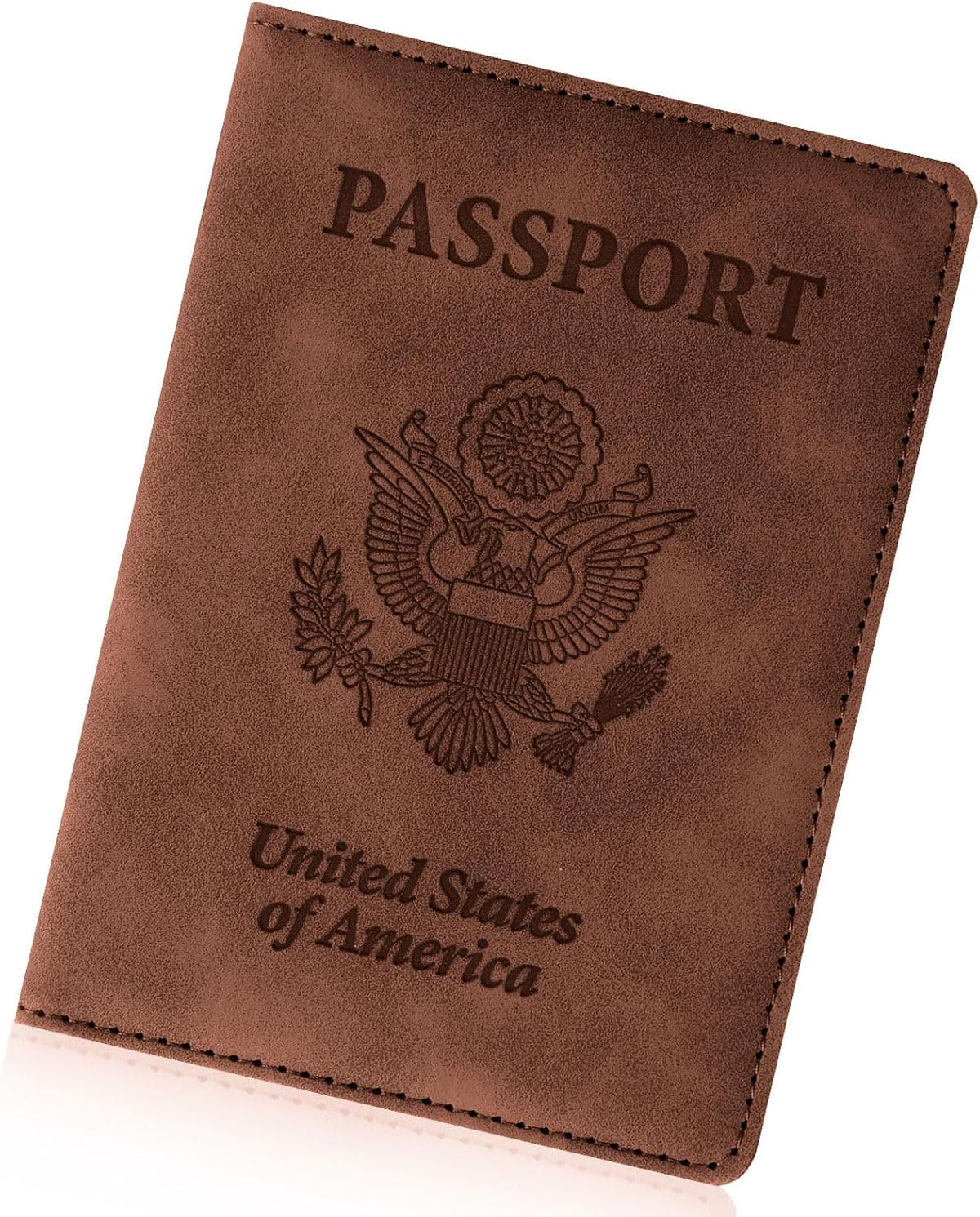 Passport Holder for Travel Essentials, RFID Blocking Passport Cover Wallet Card Case for Women and Men, PU Leather, Black
