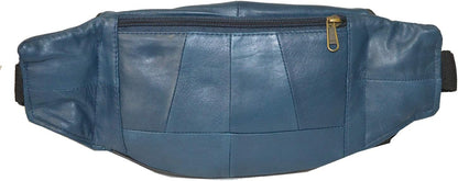 Leatherboss Genuine Leather Travel Fanny Pack Waist Belt Bag Pouch for men women, Cherry