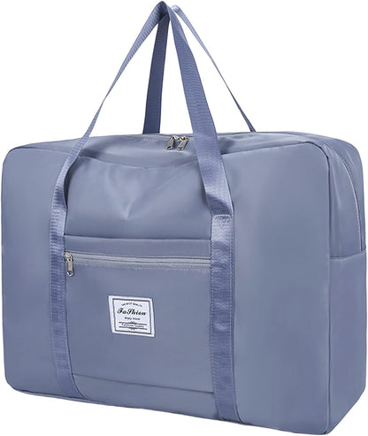 Travel Bag for Women Expandable Weekender Overnight Bag Carry on Sports Tote Gym Bag Waterproof Foldable Duffel Bag (Purple)