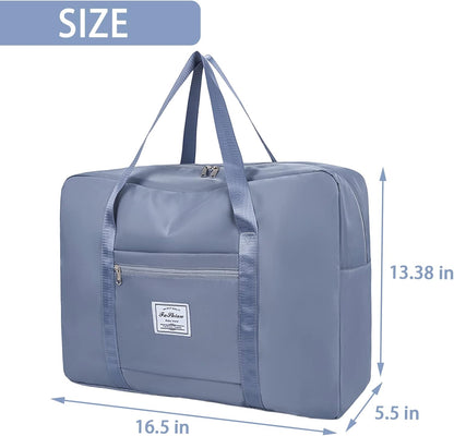 Travel Bag for Women Expandable Weekender Overnight Bag Carry on Sports Tote Gym Bag Waterproof Foldable Duffel Bag (Purple)