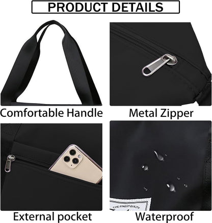 Travel Bag for Women Expandable Weekender Overnight Bag Carry on Sports Tote Gym Bag Waterproof Foldable Duffel Bag (Purple)