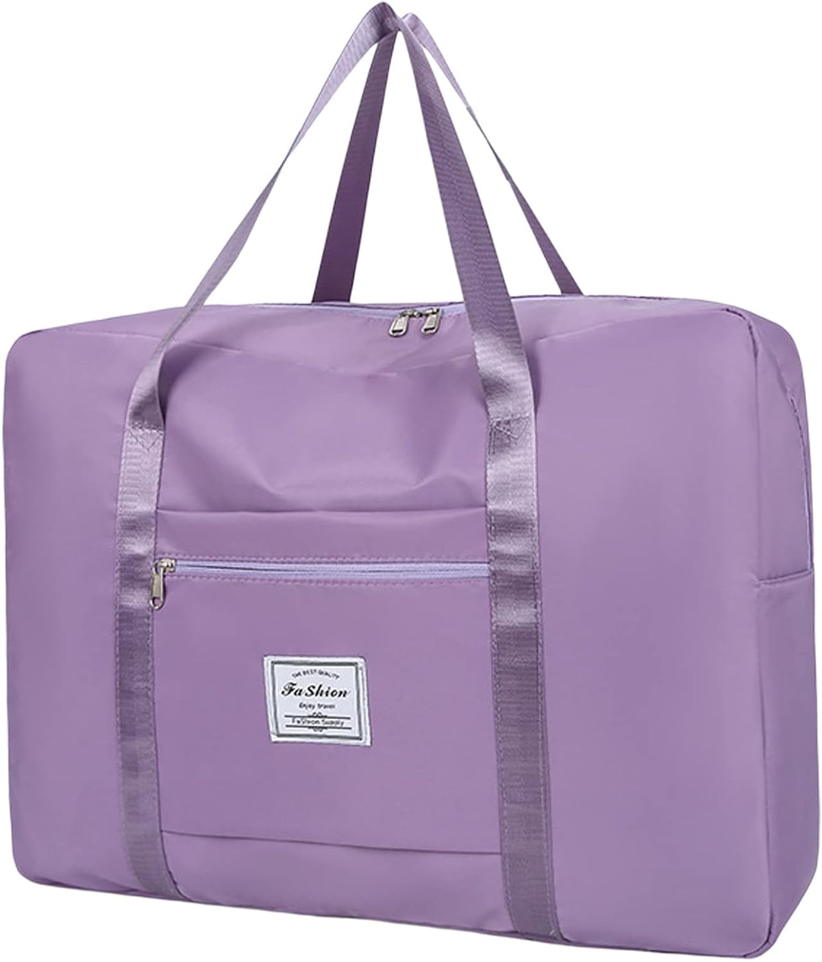 Travel Bag for Women Expandable Weekender Overnight Bag Carry on Sports Tote Gym Bag Waterproof Foldable Duffel Bag (Purple)