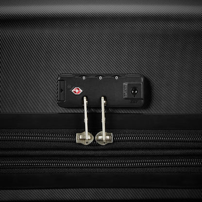 Evolve SE Hardside Expandable Luggage with Double Spinner Wheels, Bass Black, Carry-on
