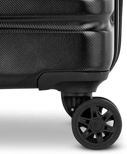 Evolve SE Hardside Expandable Luggage with Double Spinner Wheels, Bass Black, Carry-on