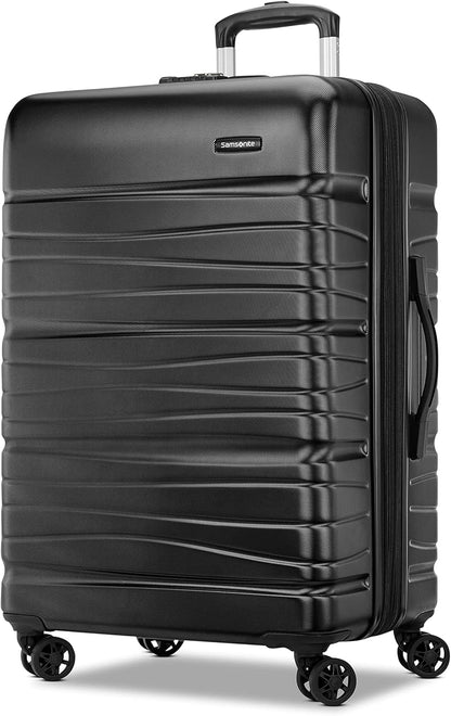 Evolve SE Hardside Expandable Luggage with Double Spinner Wheels, Bass Black, Carry-on