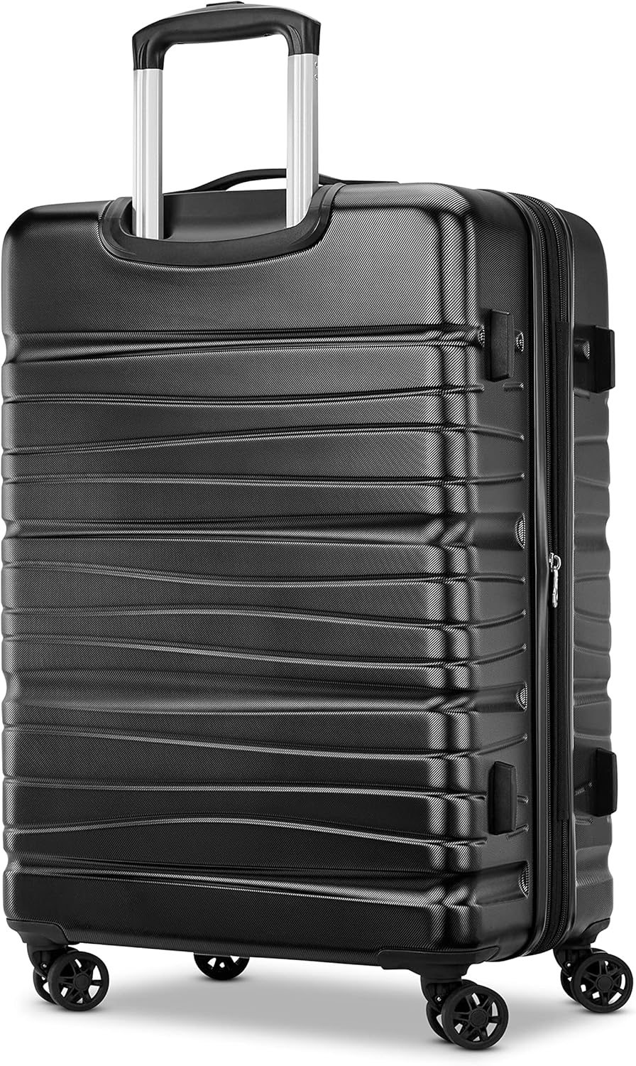 Evolve SE Hardside Expandable Luggage with Double Spinner Wheels, Bass Black, Carry-on