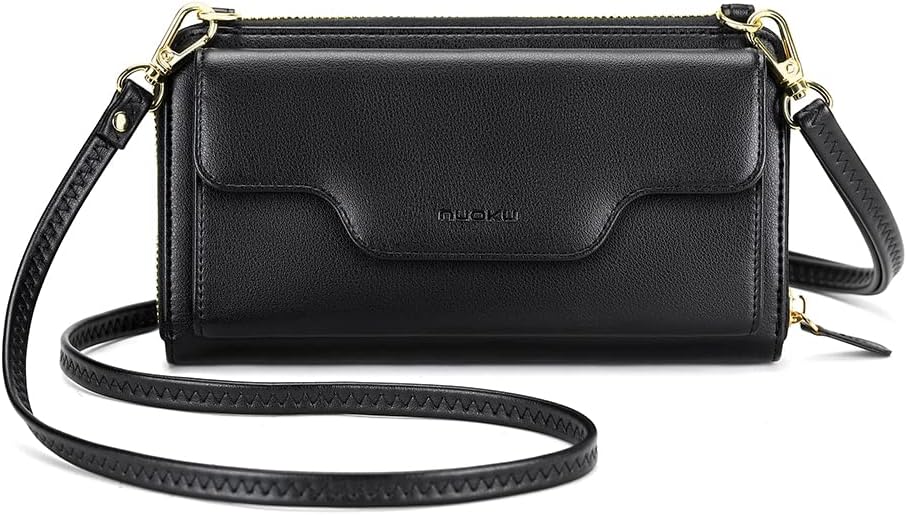 Small Purse for Women, RFID Blocking Wristlet Wallet, Crossbody Clutch with Cell Phone Pocket