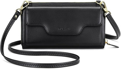 Small Purse for Women, RFID Blocking Wristlet Wallet, Crossbody Clutch with Cell Phone Pocket