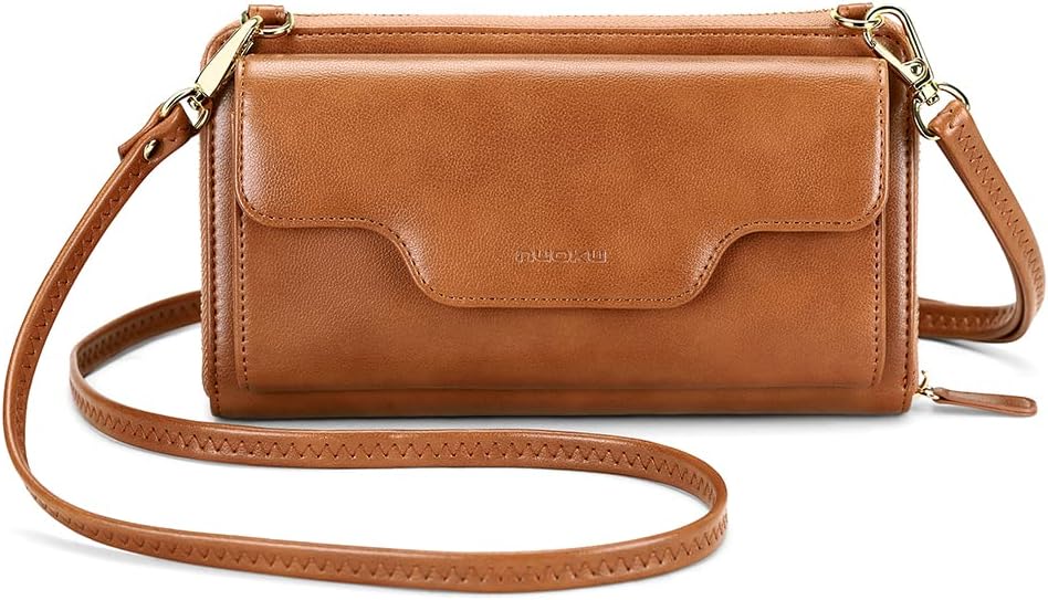 Small Purse for Women, RFID Blocking Wristlet Wallet, Crossbody Clutch with Cell Phone Pocket
