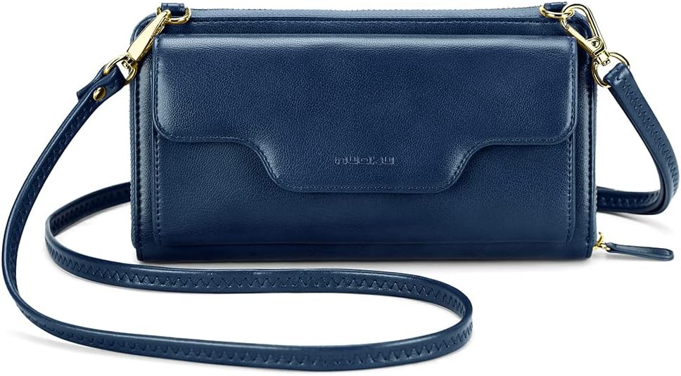 Small Purse for Women, RFID Blocking Wristlet Wallet, Crossbody Clutch with Cell Phone Pocket