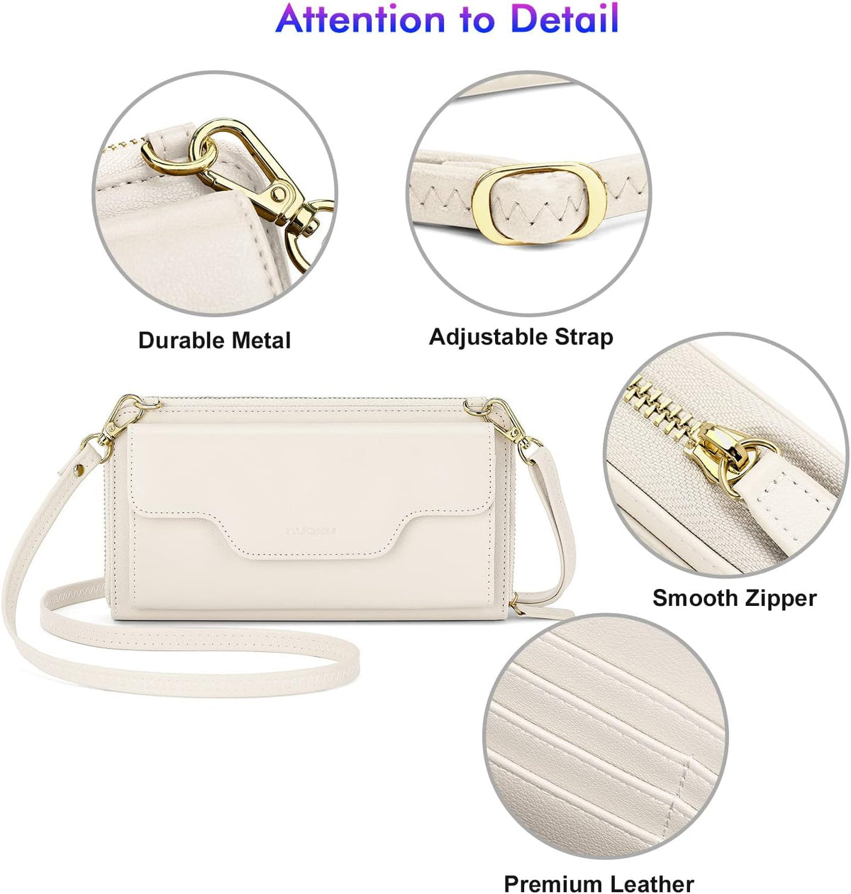 Small Purse for Women, RFID Blocking Wristlet Wallet, Crossbody Clutch with Cell Phone Pocket