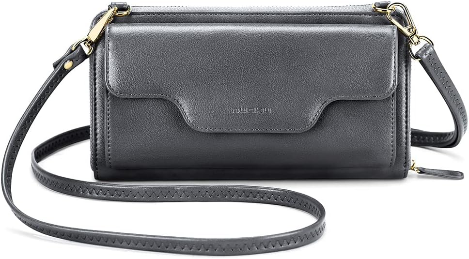 Small Purse for Women, RFID Blocking Wristlet Wallet, Crossbody Clutch with Cell Phone Pocket