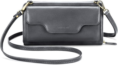 Small Purse for Women, RFID Blocking Wristlet Wallet, Crossbody Clutch with Cell Phone Pocket