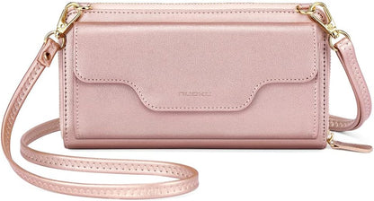Small Purse for Women, RFID Blocking Wristlet Wallet, Crossbody Clutch with Cell Phone Pocket