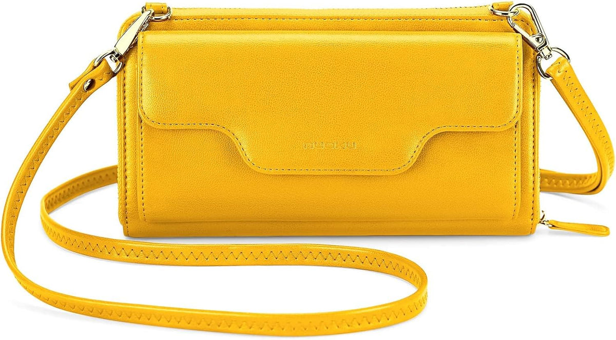 Small Purse for Women, RFID Blocking Wristlet Wallet, Crossbody Clutch with Cell Phone Pocket