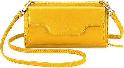 Small Purse for Women, RFID Blocking Wristlet Wallet, Crossbody Clutch with Cell Phone Pocket