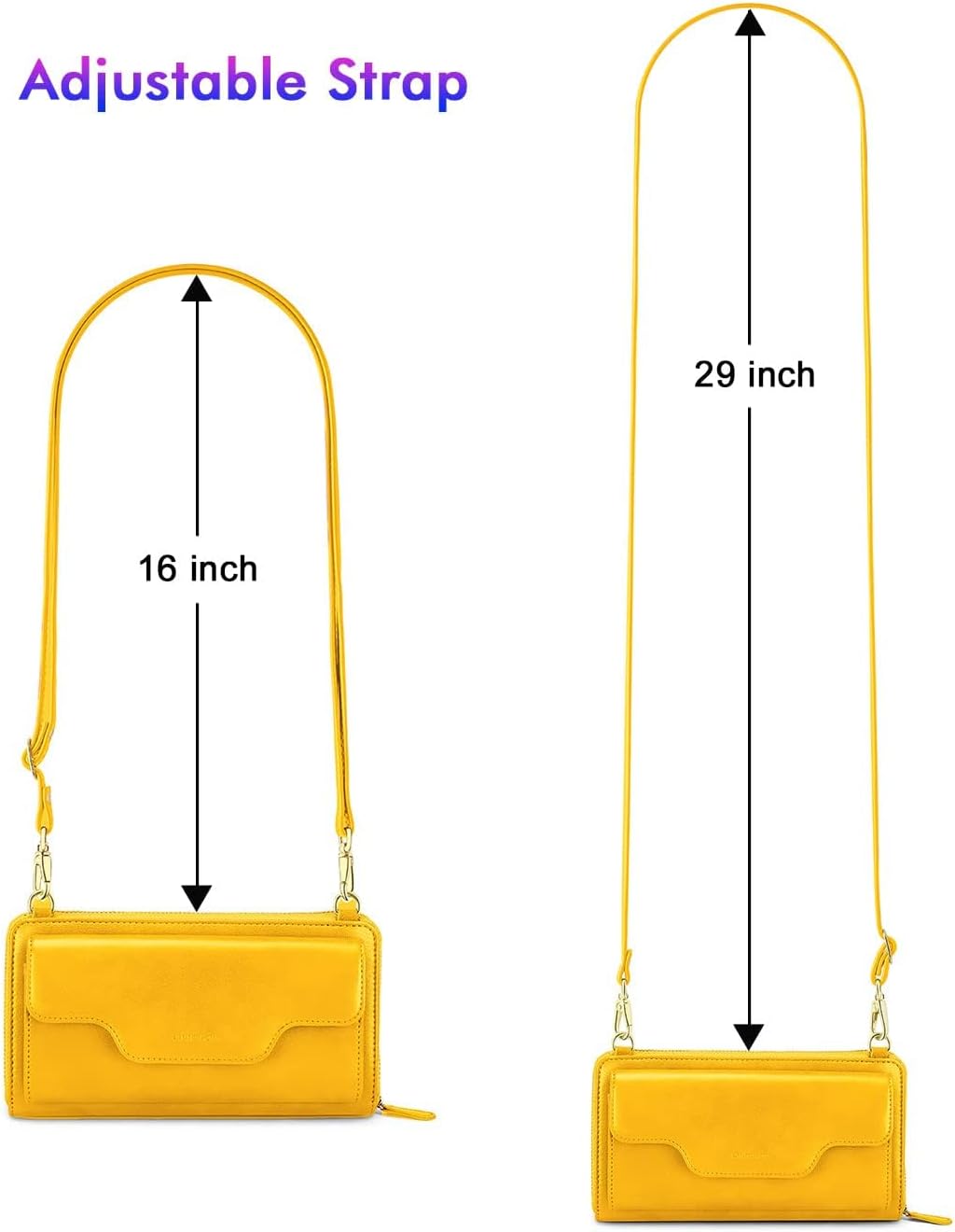 Small Purse for Women, RFID Blocking Wristlet Wallet, Crossbody Clutch with Cell Phone Pocket