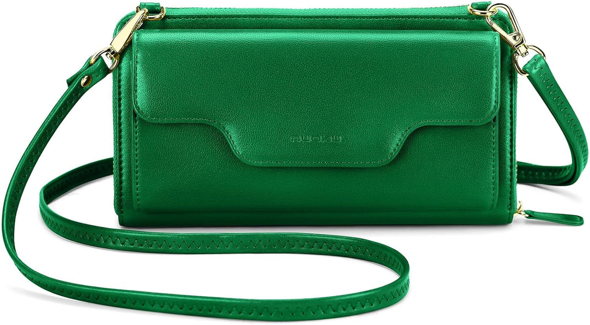 Small Purse for Women, RFID Blocking Wristlet Wallet, Crossbody Clutch with Cell Phone Pocket